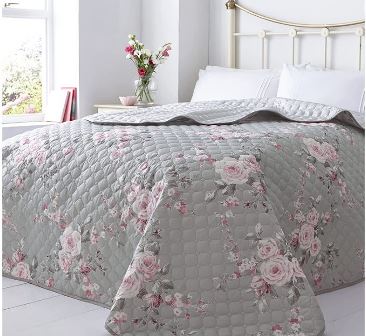 Catherine Lnsfield Canterbury Bedspread in Grey