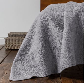 Soak and Sleep bedspread in Grey