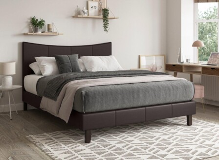 Dreams Jakarta faux leather bed in black