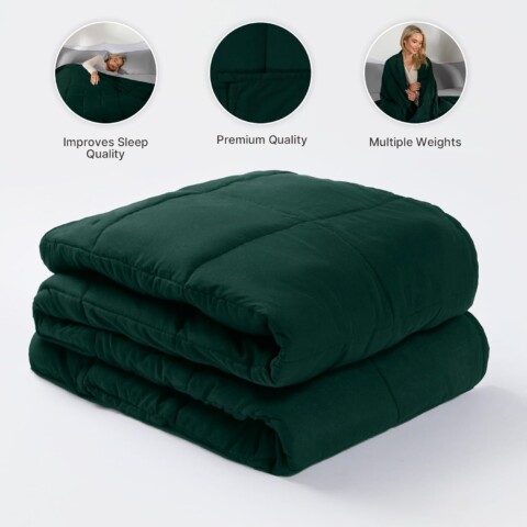 Green weighted blanket by Brentfords