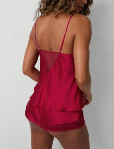 M&S Rosie Silk & Lace Trim Camisole and French Knickers 