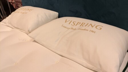 Vispring mattress and pillows