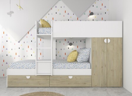 Wide view of Dreams Wren bunk bed