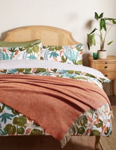  ​John Lewis & Partners Herringbone Shetlands Lambswool Blanket 