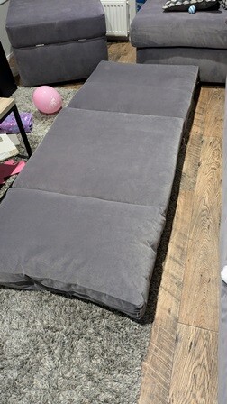Sofa cushions on the floor