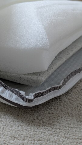 Emma Premium Foam Pillow exposed layers