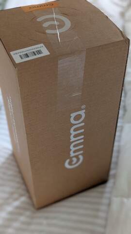 Emma Premium Foam Pillow in box on bed