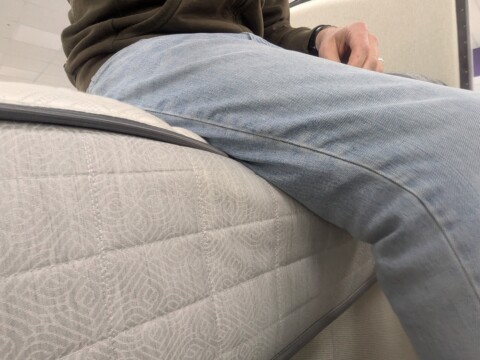 Sealy Riley Mattress with Align Support from the Elevate Collection edge compression test