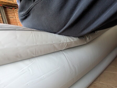 Huddle Never Deflate Luxury Double Air Bed side test firm